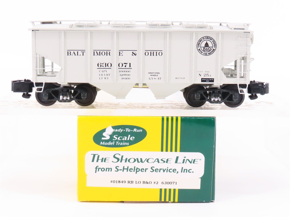 S Scale S-Helper Showcase 01849 B&amp;O Baltimore &amp; Ohio 2-Bay Covered Hopper 630071