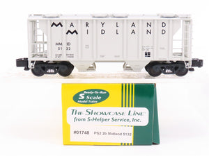 S Scale S-Helper Showcase 01748 MMID Maryland Midland 2-Bay Covered Hopper #5132