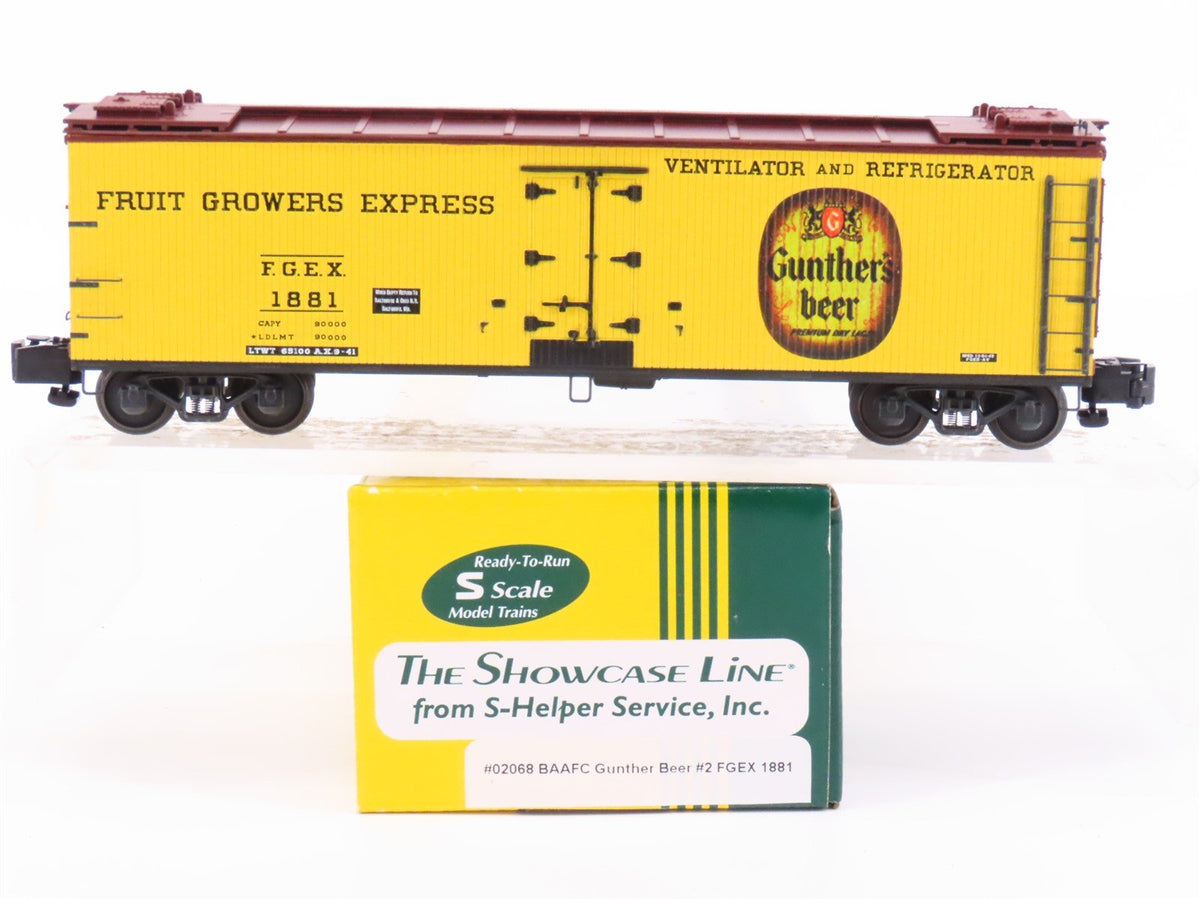 S Scale S-Helper Showcase 02068 FGEX Gunther Beer Reefer #1881