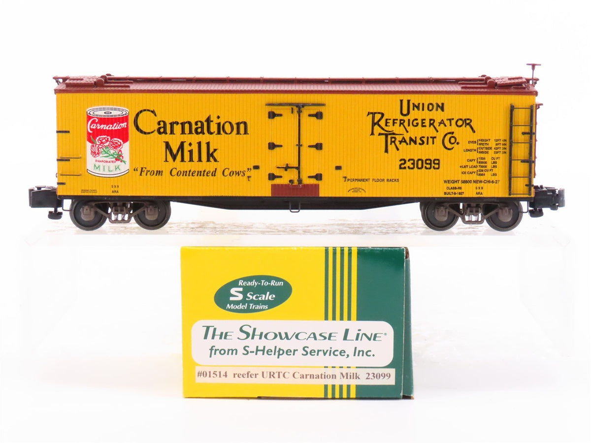 S Scale S-Helper Showcase 01514 URTC Carnation Milk 40&#39; Wooden Reefer #23099