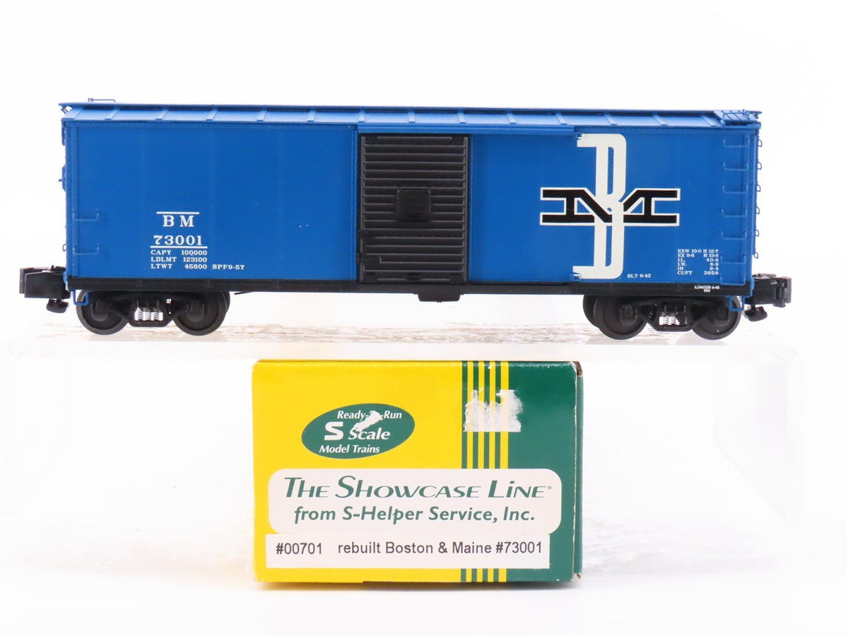 S Scale S-Helper Showcase 00701 B&amp;M Boston &amp; Maine 40&#39; Steel Box Car #73001