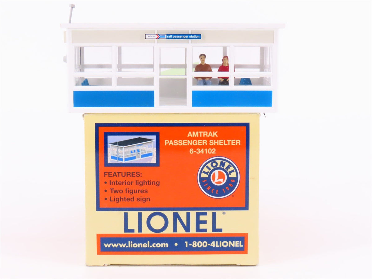 O 1/48 Scale Lionel 6-34102 Amtrak Passenger Shelter w/ Figures