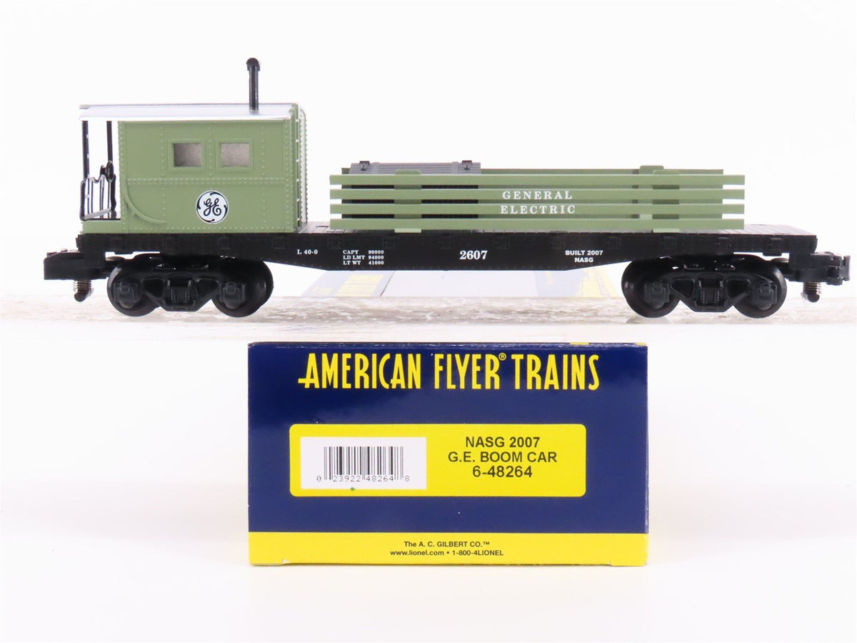 S Scale American Flyer 6-48264 NASG 2007 GE General Electric Boom Car #2607