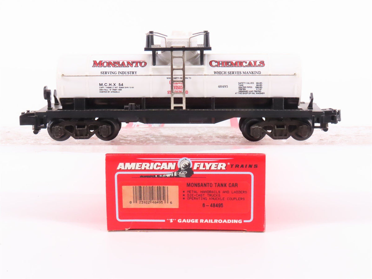 S Scale American Flyer 6-48495 MCHX Monsanto Chemicals Single Dome Tank Car #54