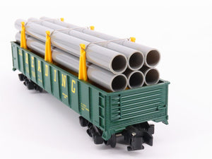 S Scale American Flyer 6-48526 RDG Reading Lines Gondola #38708 w/ Pipes