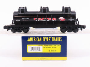 S Scale American Flyer 6-48418 PDAX Protex 3-Dome Tank Car #1054