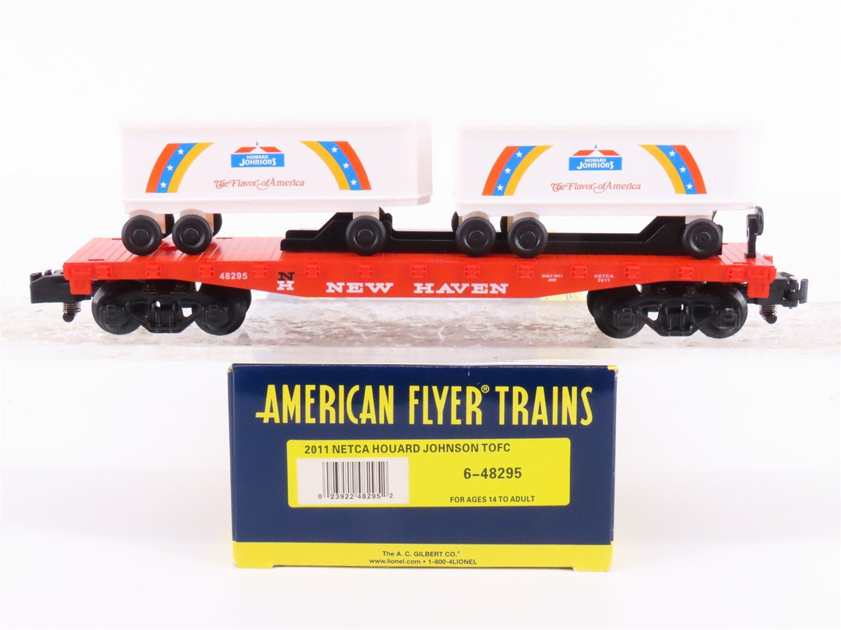 S Scale American Flyer 6-48295 NETCA NH New Haven Flat Car #48295 w/ Trailers