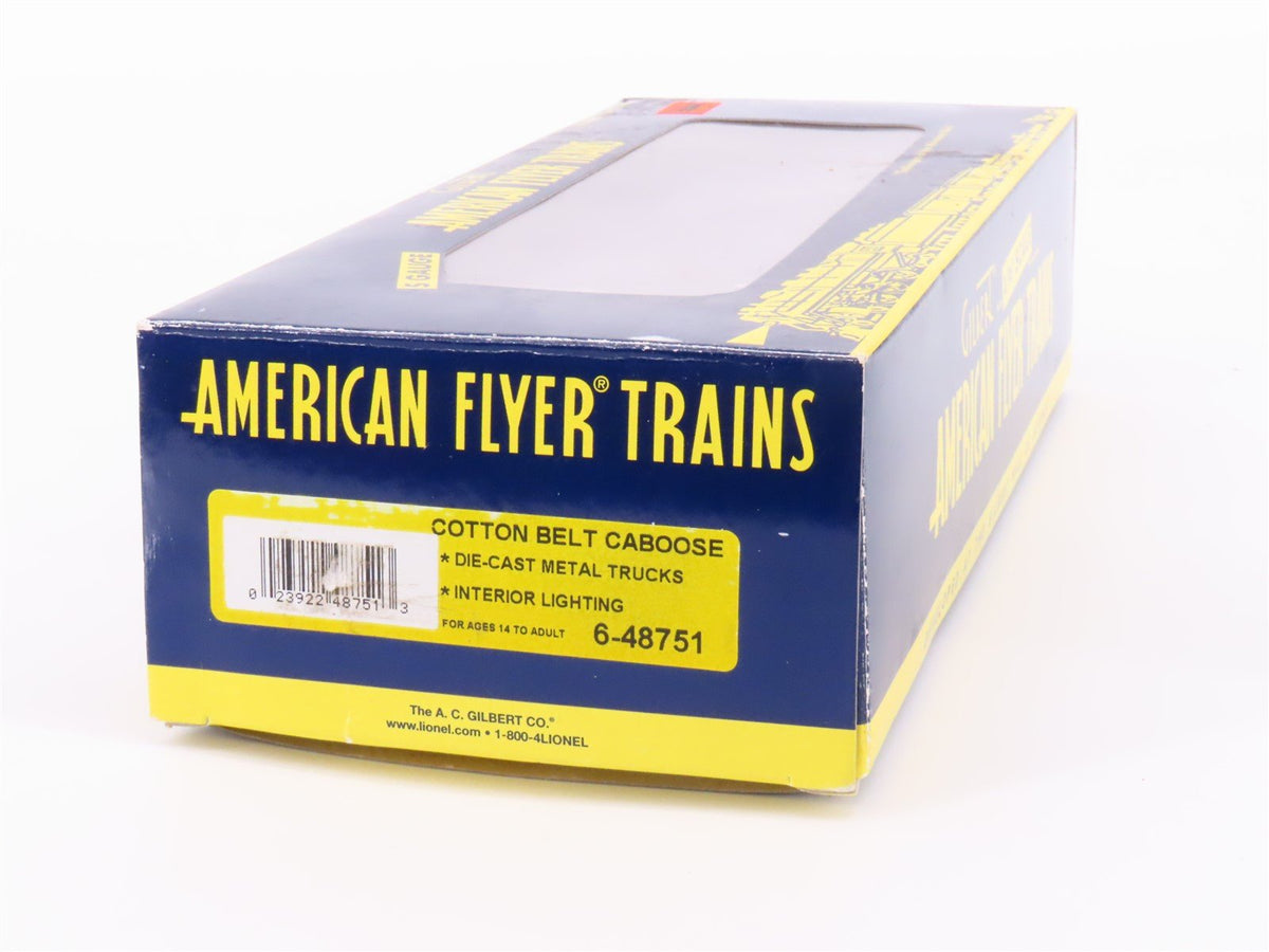 S Scale American Flyer 6-48751 SSW Cotton Belt Caboose #11 - Lighted