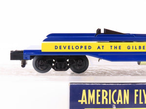 S Scale American Flyer 6-49049 Commemorative Unloading Flat Car w/ Vehicle Load