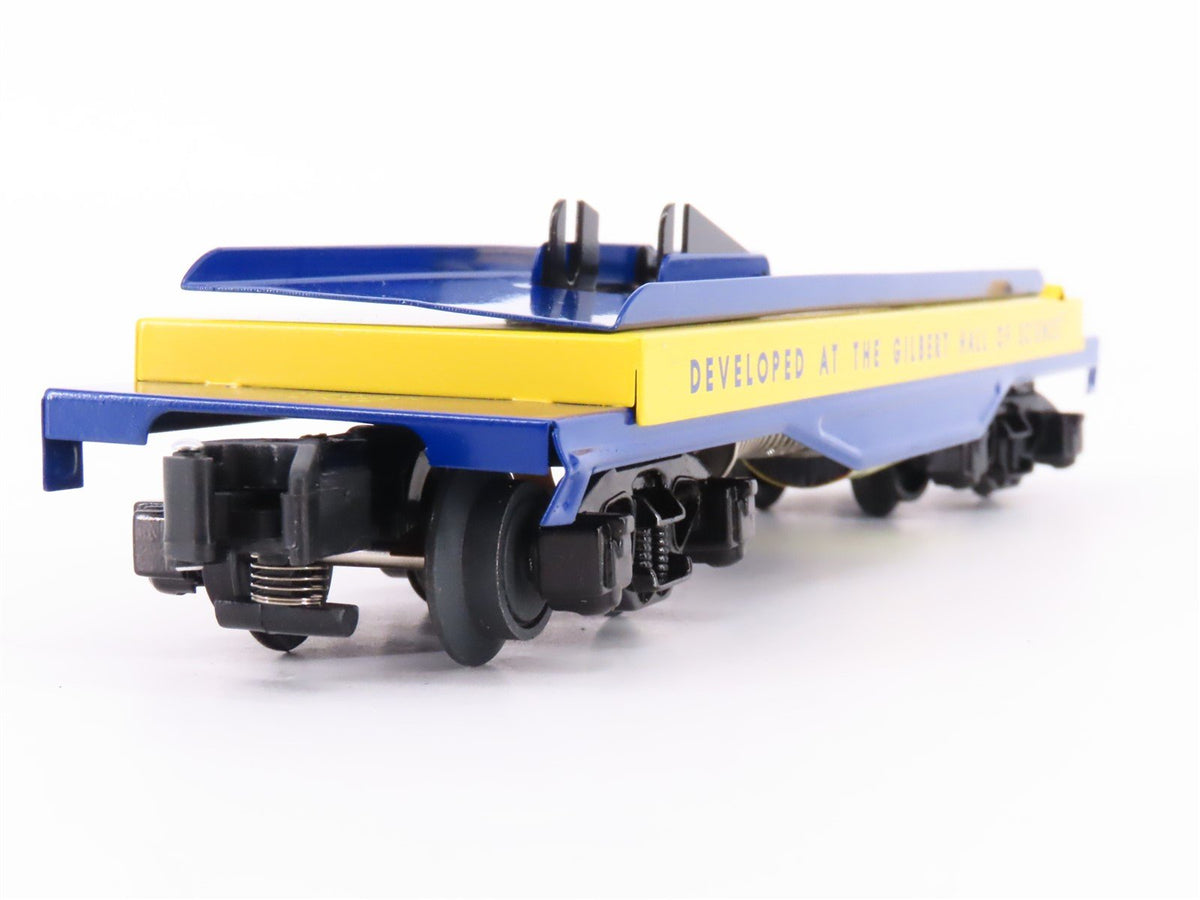 S Scale American Flyer 6-49049 Commemorative Unloading Flat Car w/ Vehicle Load