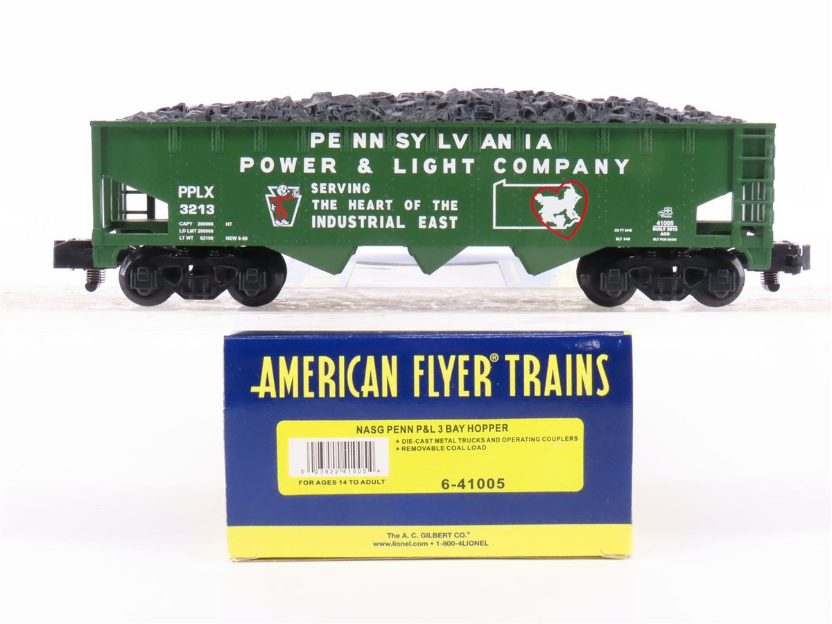 S Scale American Flyer 6-41005 NASG PPLX Pennsylvania P&amp;L 3-Bay Hopper #3213