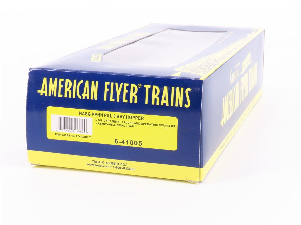 S Scale American Flyer 6-41005 NASG PPLX Pennsylvania P&amp;L 3-Bay Hopper #3213