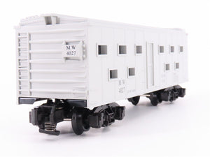 S Scale American Flyer 6-44027 MW Maintenance of Way Railroad Bunk Car #4027