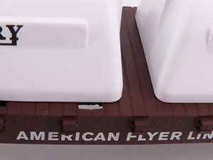 S Scale American Flyer 6-48576 Flat Car w/ Gilbert Dairy Milk Containers