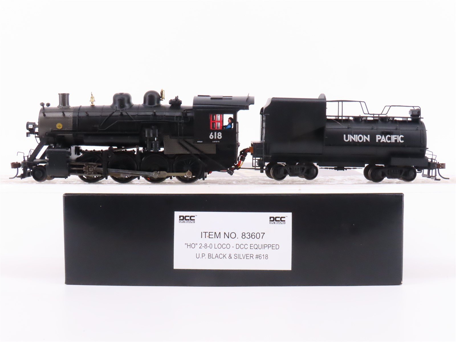 HO Scale Bachmann Spectrum 83607 UP Union Pacific 2-8-0 Steam Loco #618 wDCC