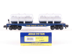 S American Flyer 6-48527 ATSF Santa Fe Flat Car #90019 w/ Jet Engine Containers