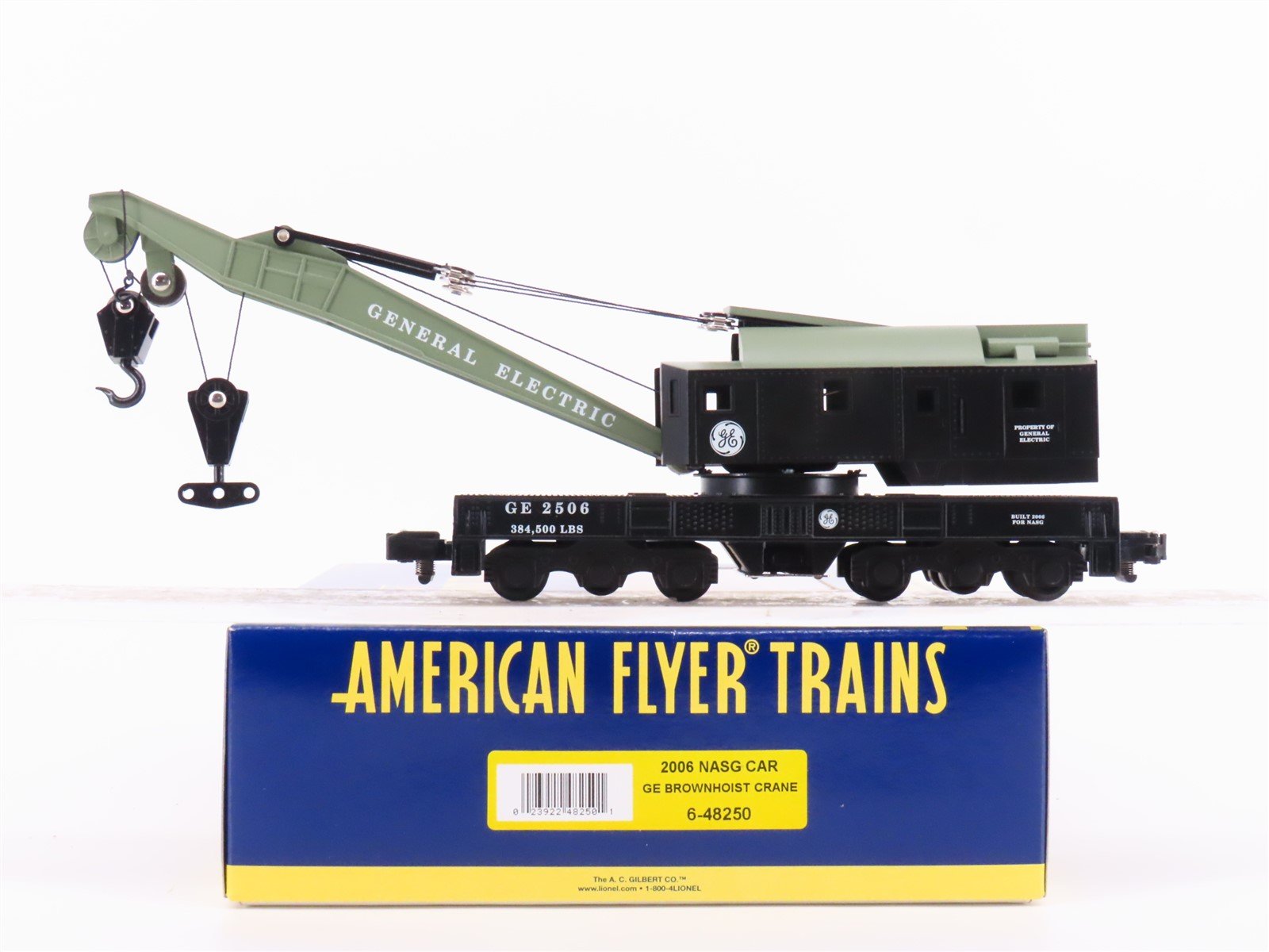 S Scale American Flyer 6-48250 NASG GE General Electric Brownhoist Crane #2506