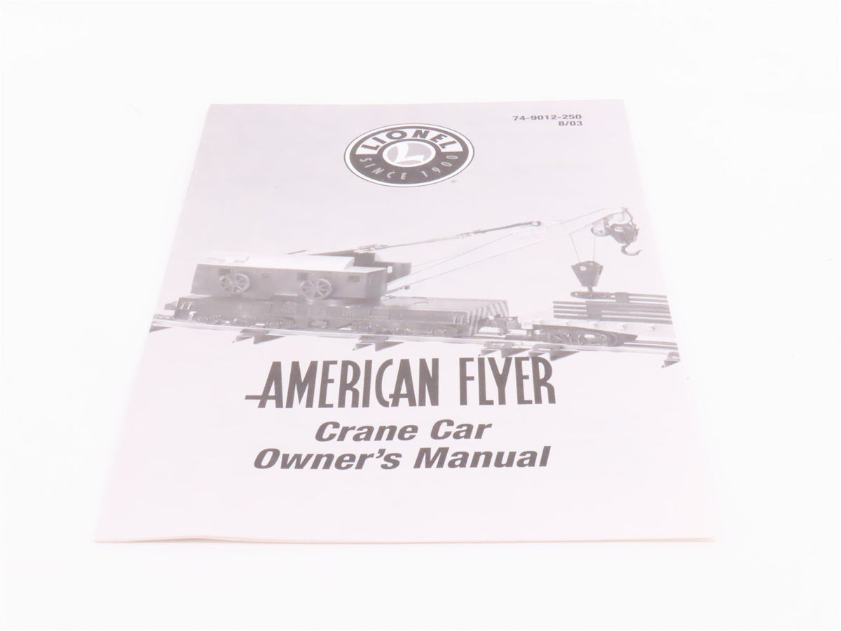 S Scale American Flyer 6-48250 NASG GE General Electric Brownhoist Crane #2506