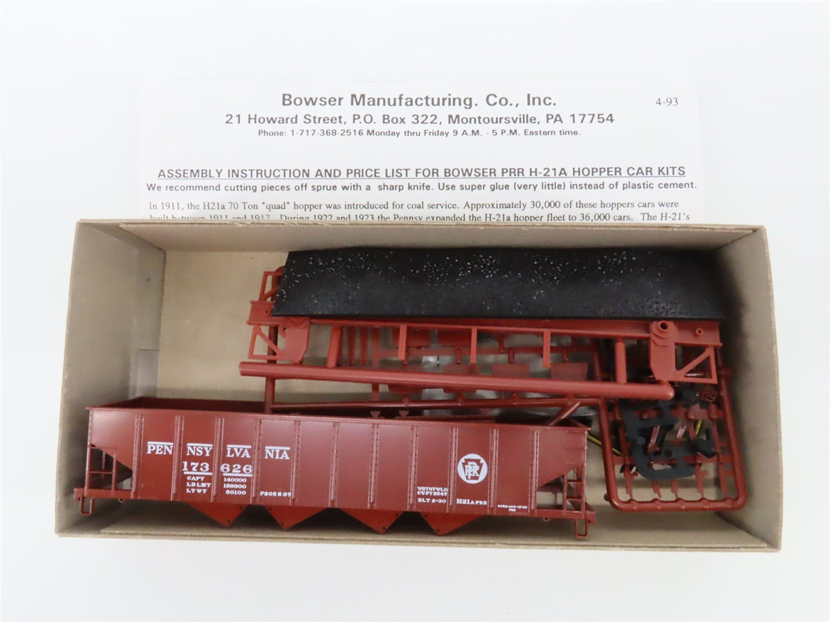 Lot of 16 HO Scale Bowser Kit #54051 PRR Pennsylvania H-21a 4-Bay Hoppers w/Load