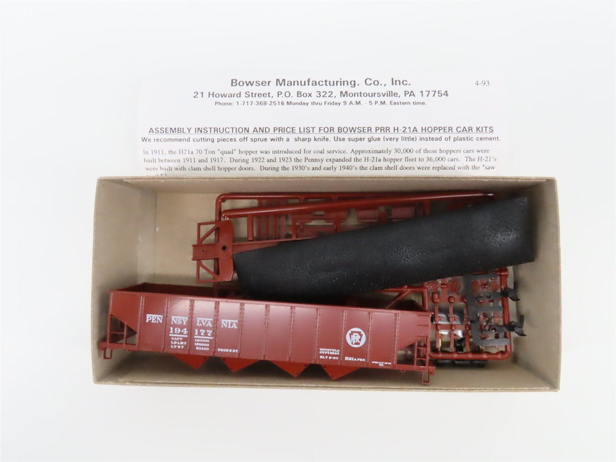 Lot of 16 HO Scale Bowser Kit #54051 PRR Pennsylvania H-21a 4-Bay Hoppers w/Load