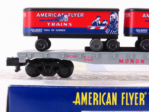 S Scale American Flyer 6-49818 CIL Monon Railroad Flat Car #24550 w/ Trailers