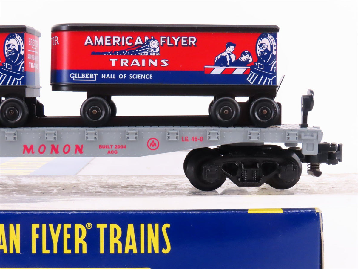 S Scale American Flyer 6-49818 CIL Monon Railroad Flat Car #24550 w/ Trailers