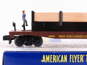 S Scale American Flyer 6-49015 West Side Lumber Operating Lumber Car #49015