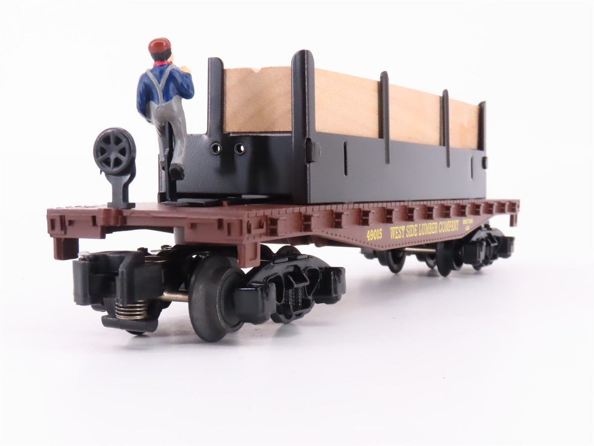 S Scale American Flyer 6-49015 West Side Lumber Operating Lumber Car #49015