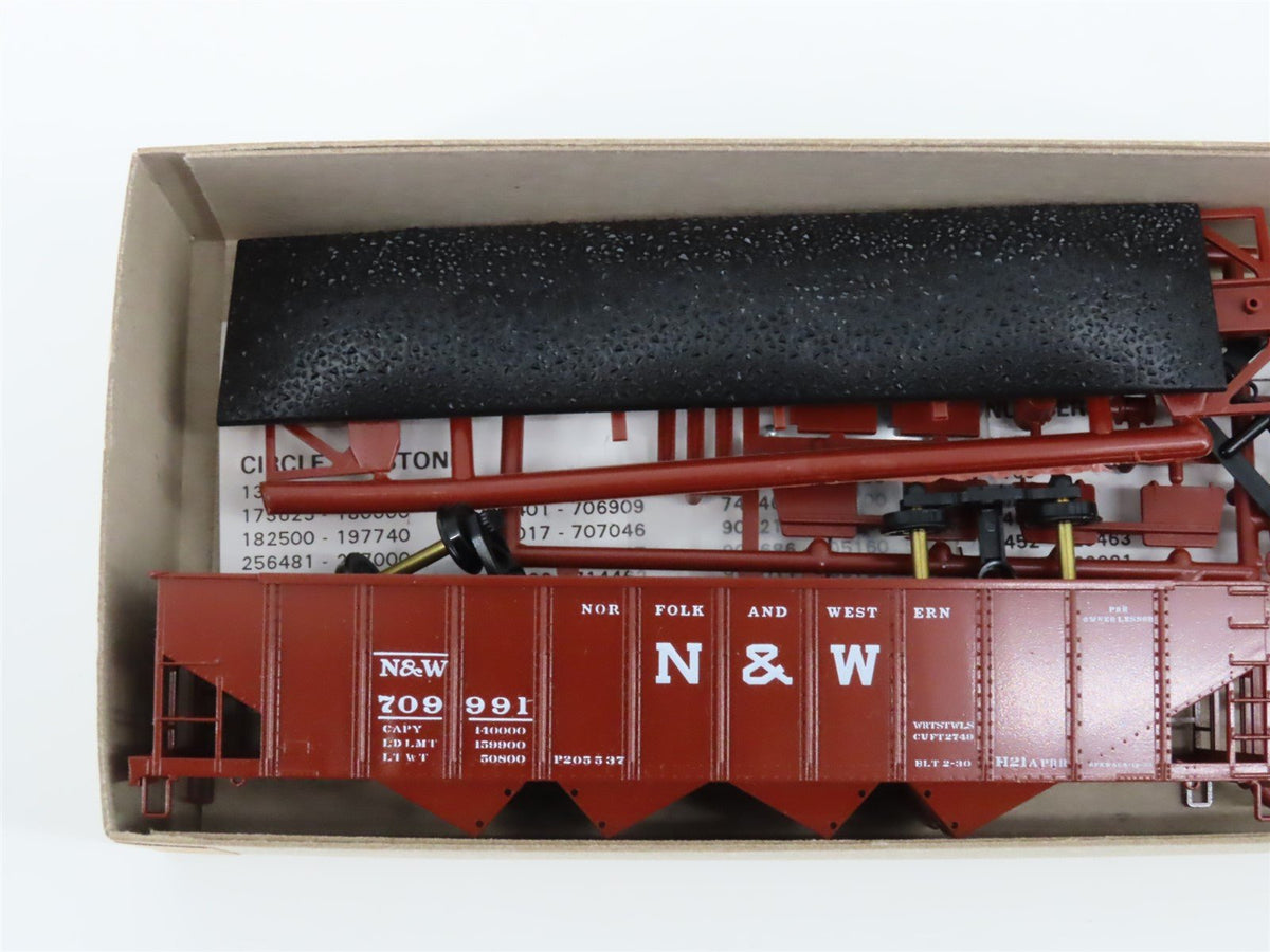 Lot of 12 HO Bowser Kit #54066 N&amp;W Norfolk &amp; Western H-21a 4-Bay Hoppers w/Load