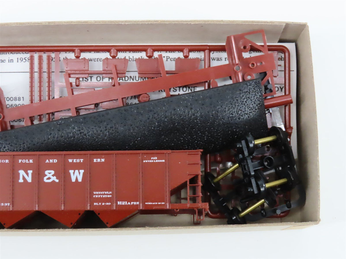 Lot of 12 HO Bowser Kit #54066 N&amp;W Norfolk &amp; Western H-21a 4-Bay Hoppers w/Load