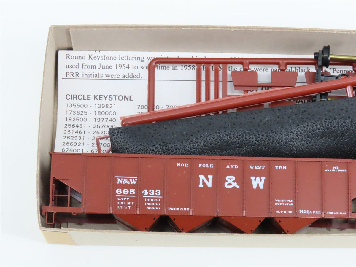 Lot of 12 HO Bowser Kit #54066 N&amp;W Norfolk &amp; Western H-21a 4-Bay Hoppers w/Load