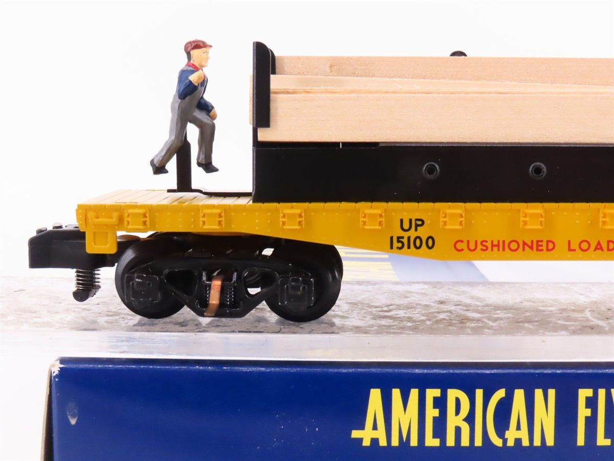 S Scale American Flyer 6-49011 UP Union Pacific Operating Lumber Car #15100