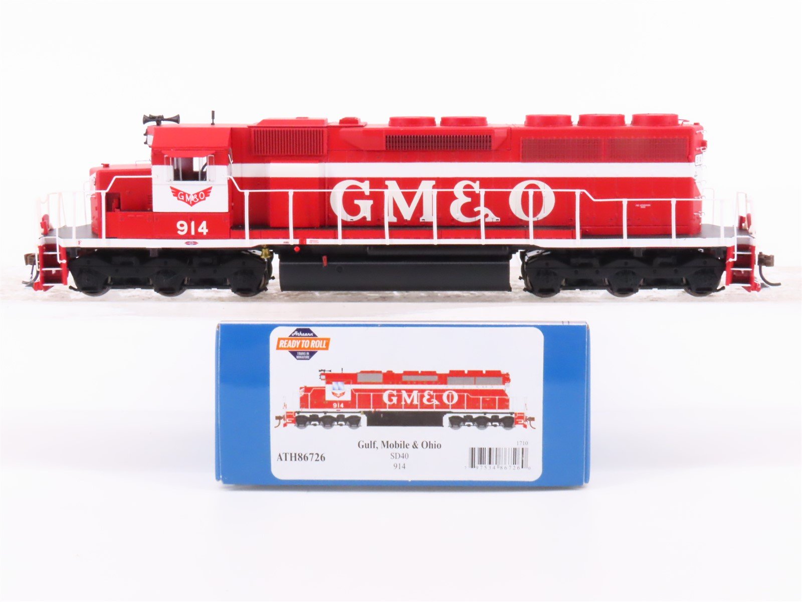 HO Scale Athearn ATH86726 GMO Gulf Mobile & Ohio SD40 Diesel Loco #914