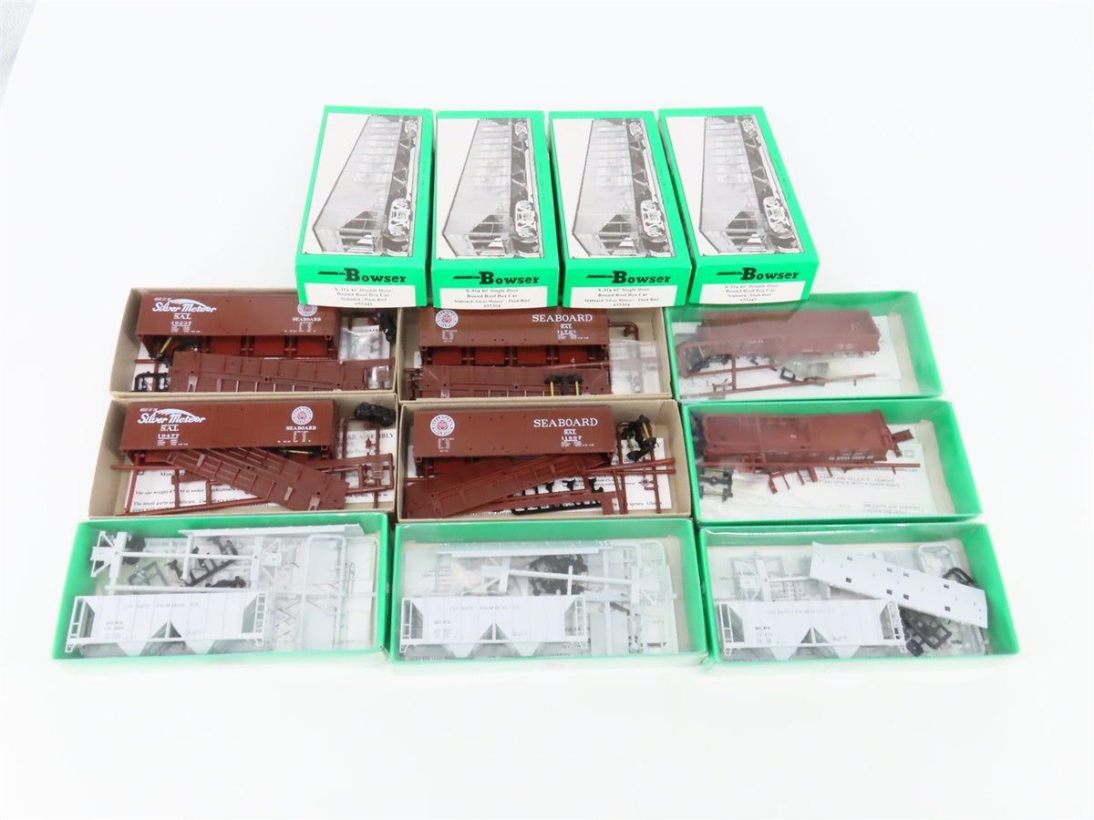 Lot of 9 HO Bowser PRR, SAL, Silver Meteor &amp; SHPX Colgate-Palmolive Freight Cars