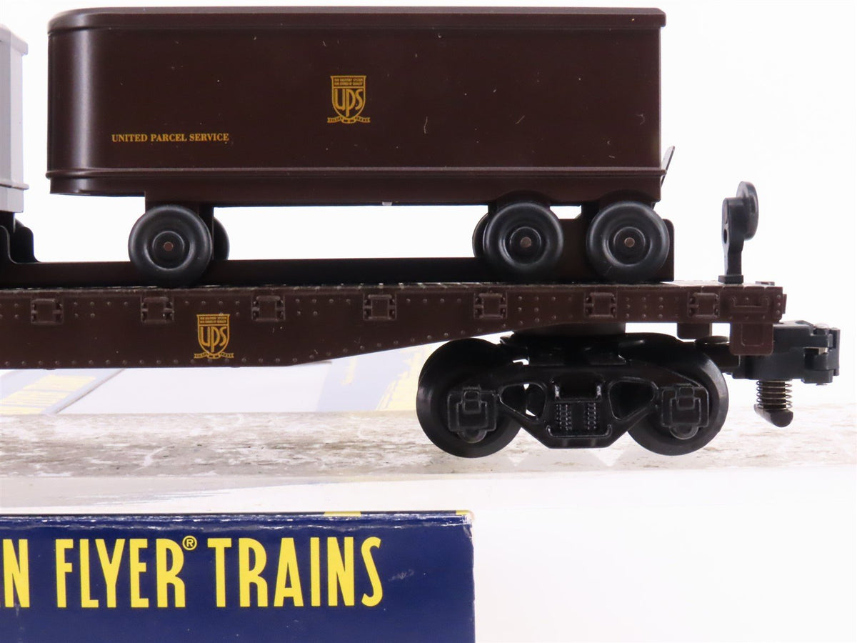 S Scale American Flyer 6-48542 UPS United Parcel Service Flat Car w/ Trailers