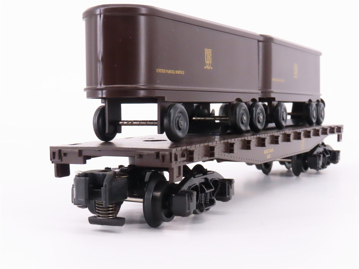 S Scale American Flyer 6-48542 UPS United Parcel Service Flat Car w/ Trailers