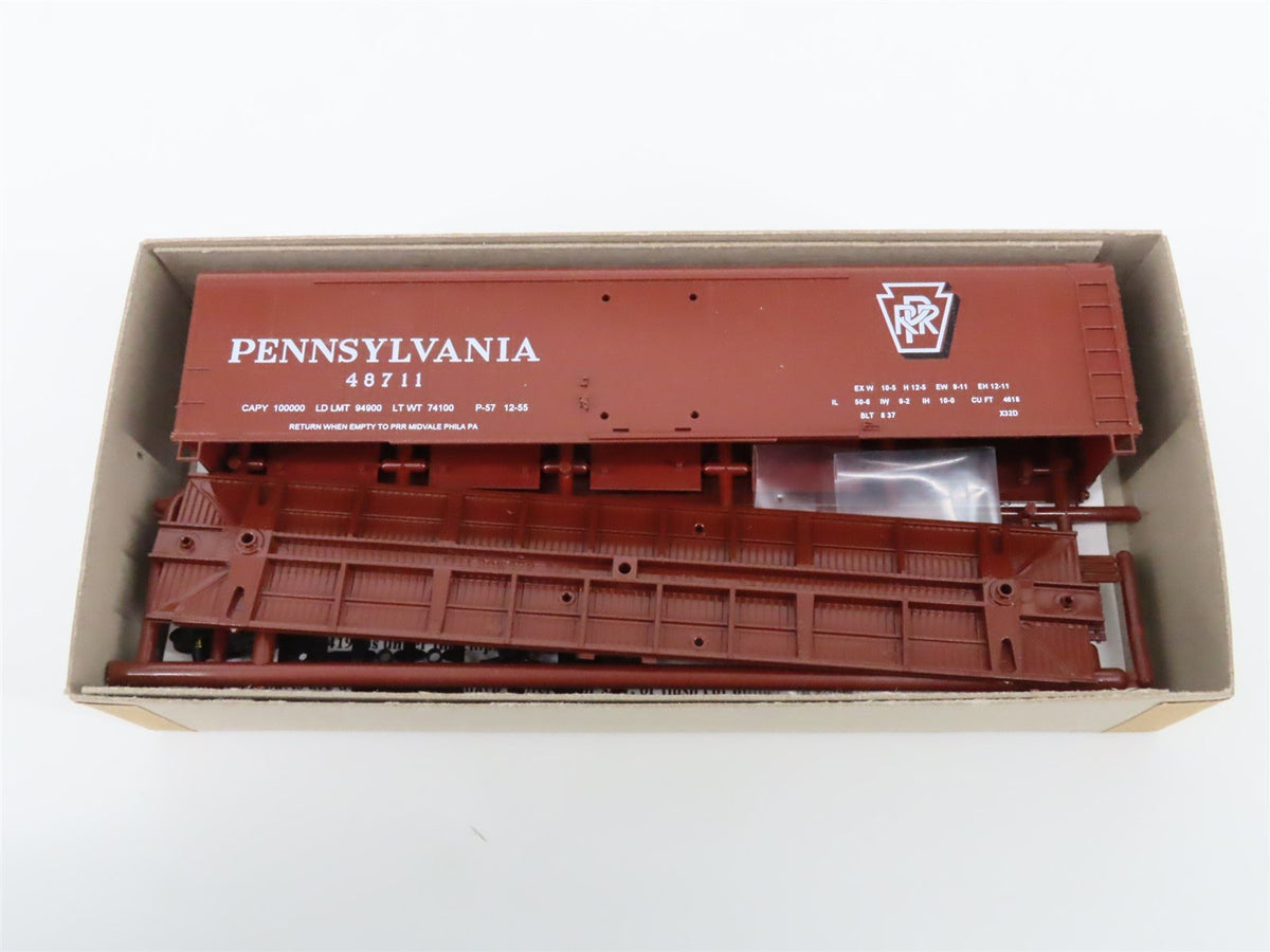 Lot of 12 HO Bowser Kit #55422 PRR Pennsylvania X-32d 50&#39; Round Roof Box Cars