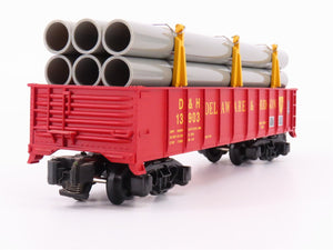 S Scale American Flyer 6-48541 D&H Delaware & Hudson Gondola #13903 w/ Pipe Load