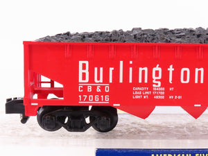 S Scale American Flyer 6-48622 CB&Q Burlington Route 3-Bay Hopper #170616