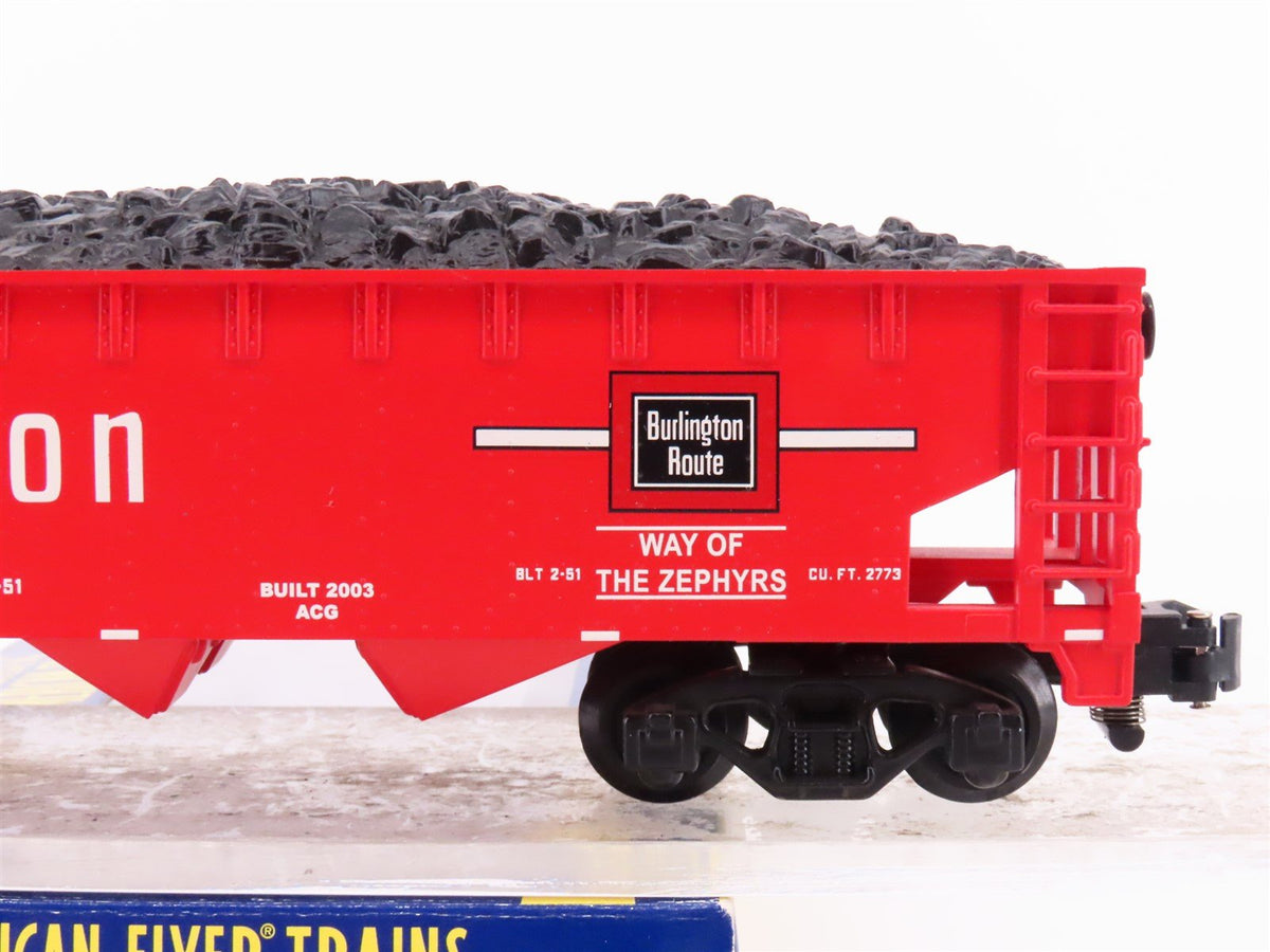 S Scale American Flyer 6-48622 CB&amp;Q Burlington Route 3-Bay Hopper #170616