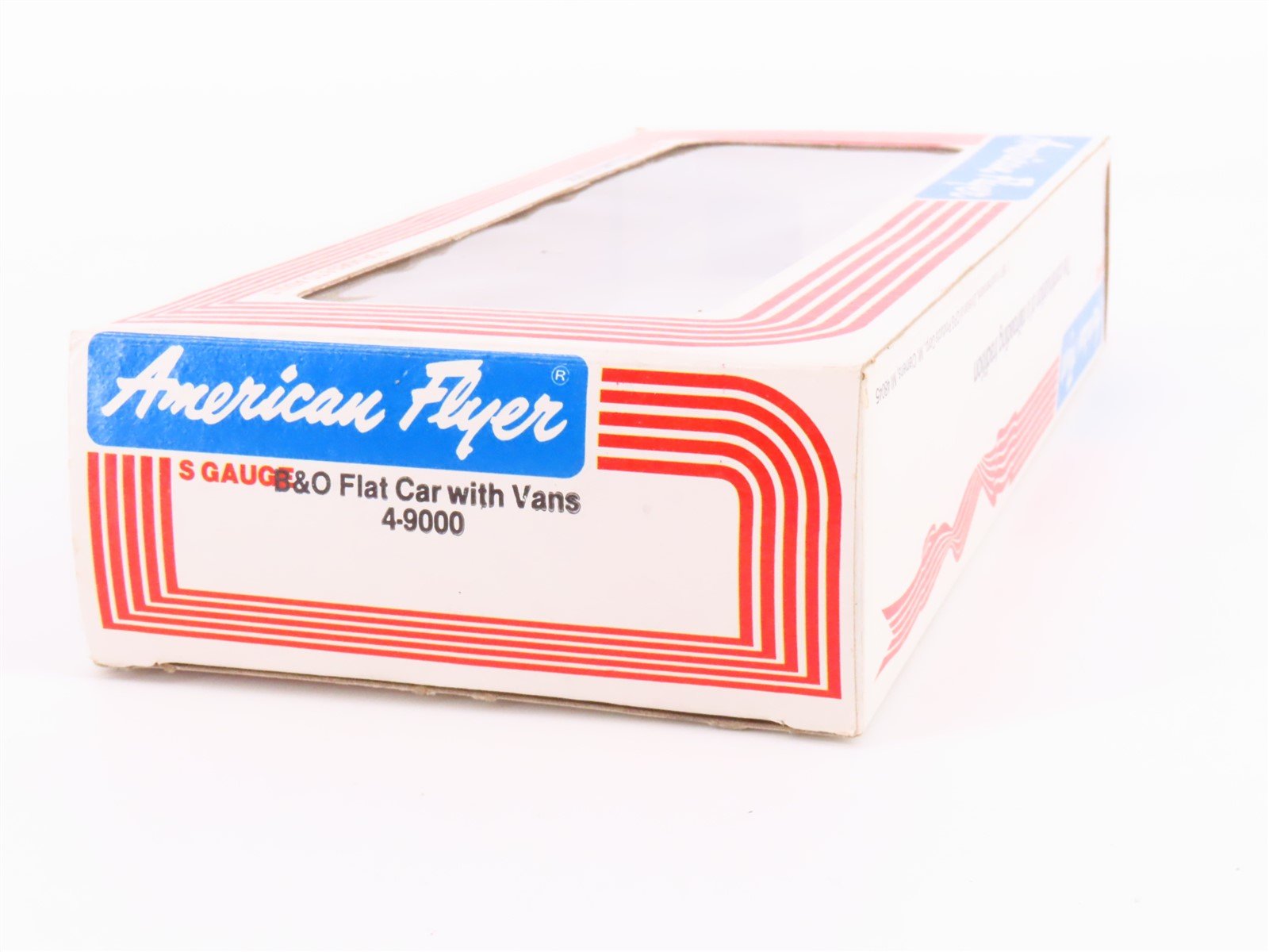 S Scale American Flyer 4-9000 B&O Baltimore & Ohio Flat Car #9000 w/ Vans