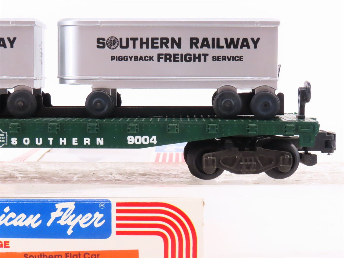 S Scale American Flyer 4-9004 SOU Southern Railway Flat Car #9004 w/ Vans