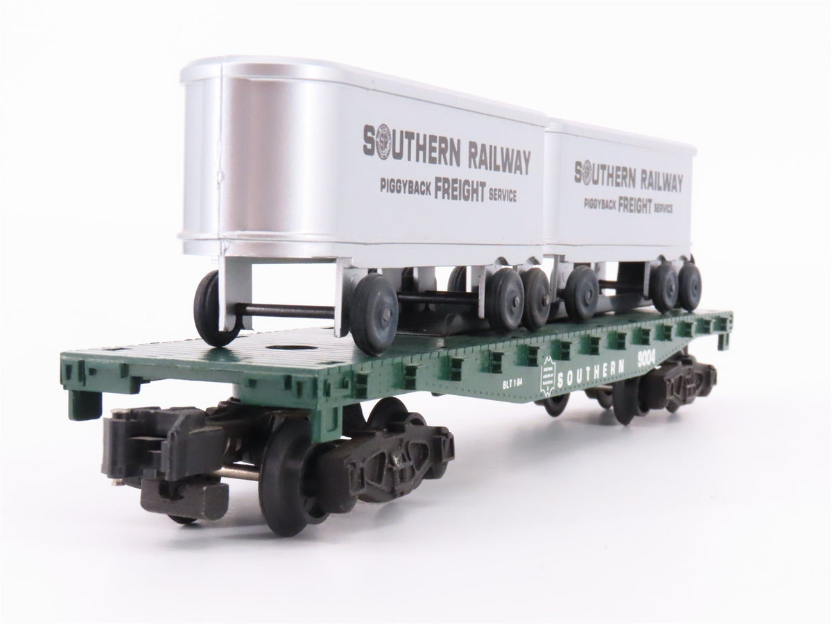 S Scale American Flyer 4-9004 SOU Southern Railway Flat Car #9004 w/ Vans