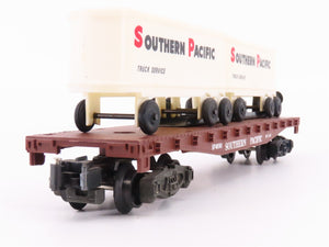 S Scale American Flyer 6-48501 SP Southern Pacific Flat Car #48501 w/ Trailers