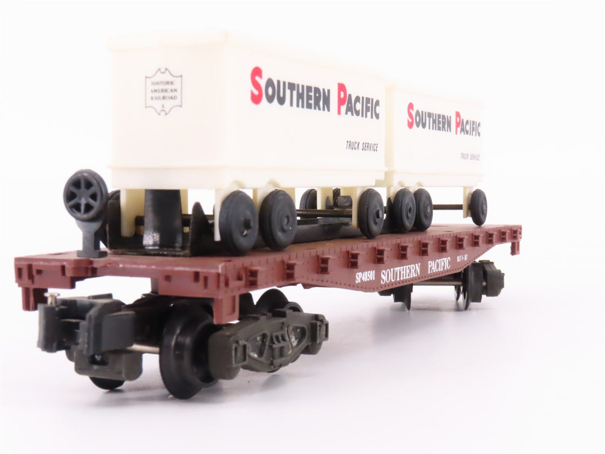 S Scale American Flyer 6-48501 SP Southern Pacific Flat Car #48501 w/ Trailers