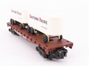 S Scale American Flyer 6-48501 SP Southern Pacific Flat Car #48501 w/ Trailers