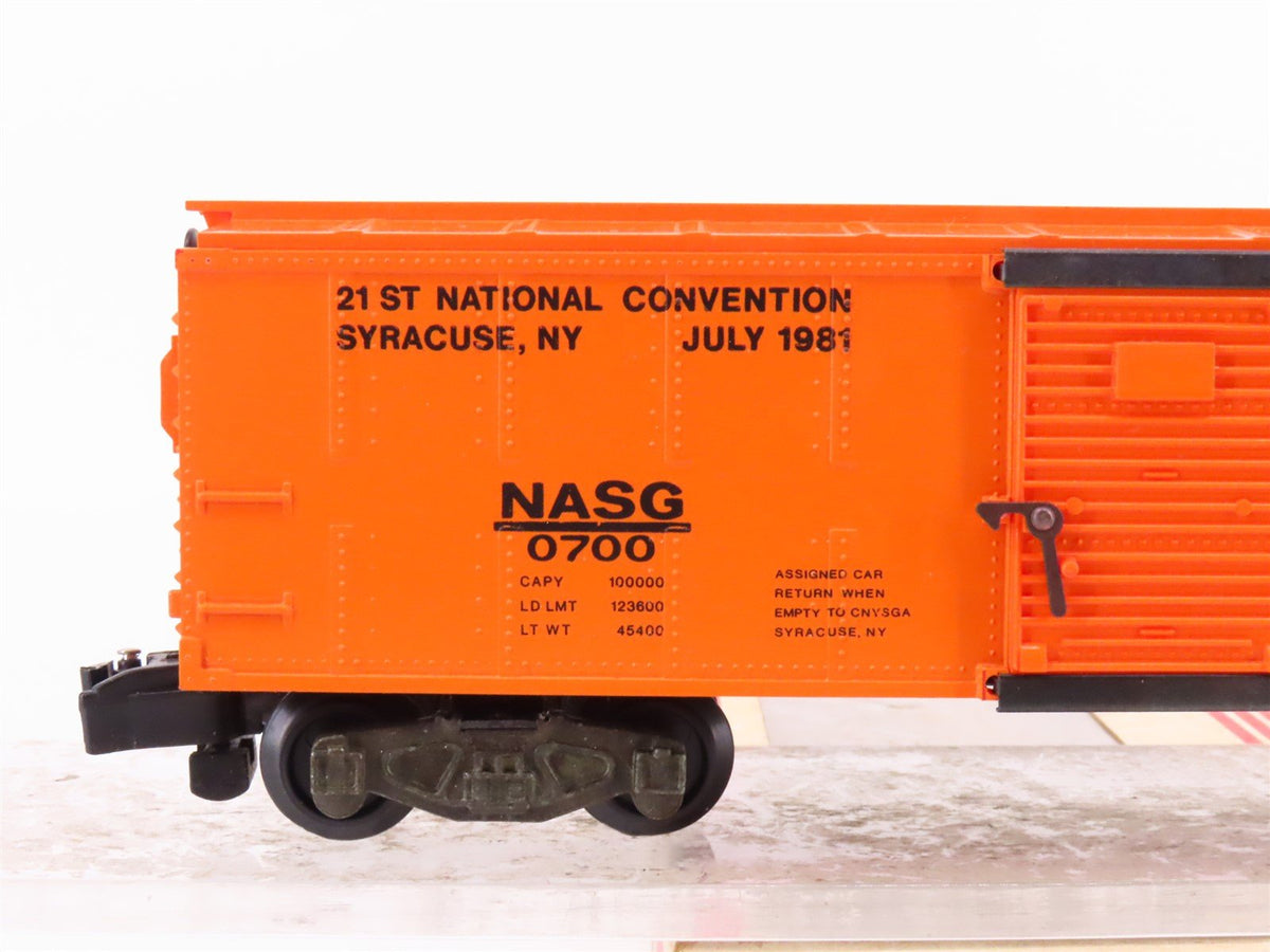 S Scale American Flyer 4-0700 NASG National Association S-Gaugers Box Car #0700