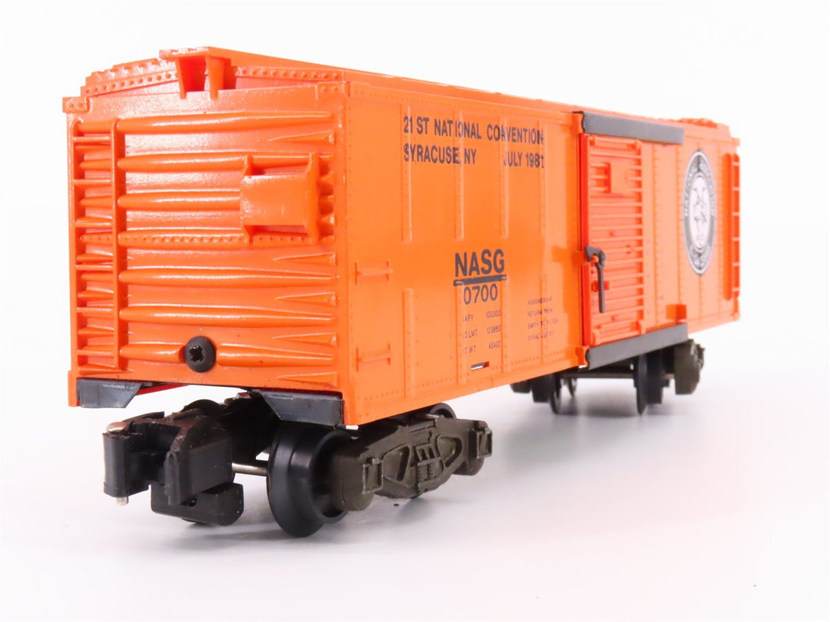 S Scale American Flyer 4-0700 NASG National Association S-Gaugers Box Car #0700