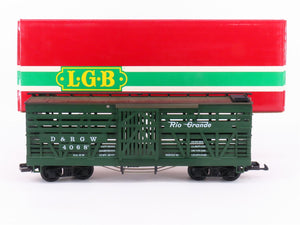 G Scale LGB 4068 DRGW Rio Grande Cattle Stock Car #4068