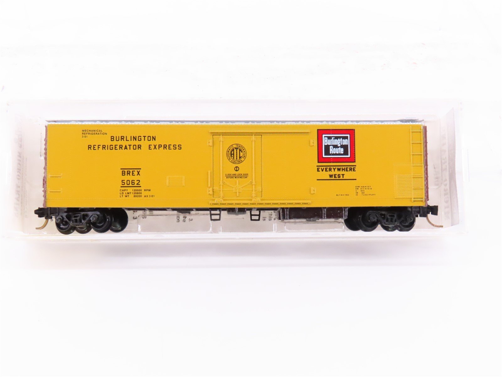 N Kadee Micro-Trains MTL 69040 BREX Burlington Route Mechanical Reefer #5062